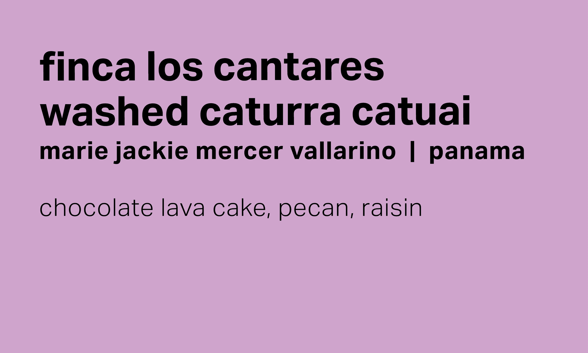 Finca Los Cantares Marie Vallarino - Washed Caturra Catuai - Panama