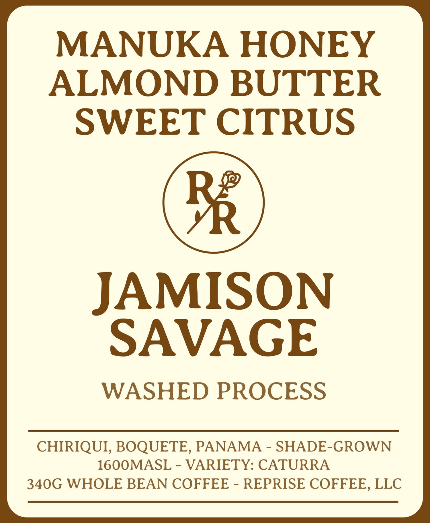 Jamison Savage - Chiriqui, Panama - Caturra - Washed Process