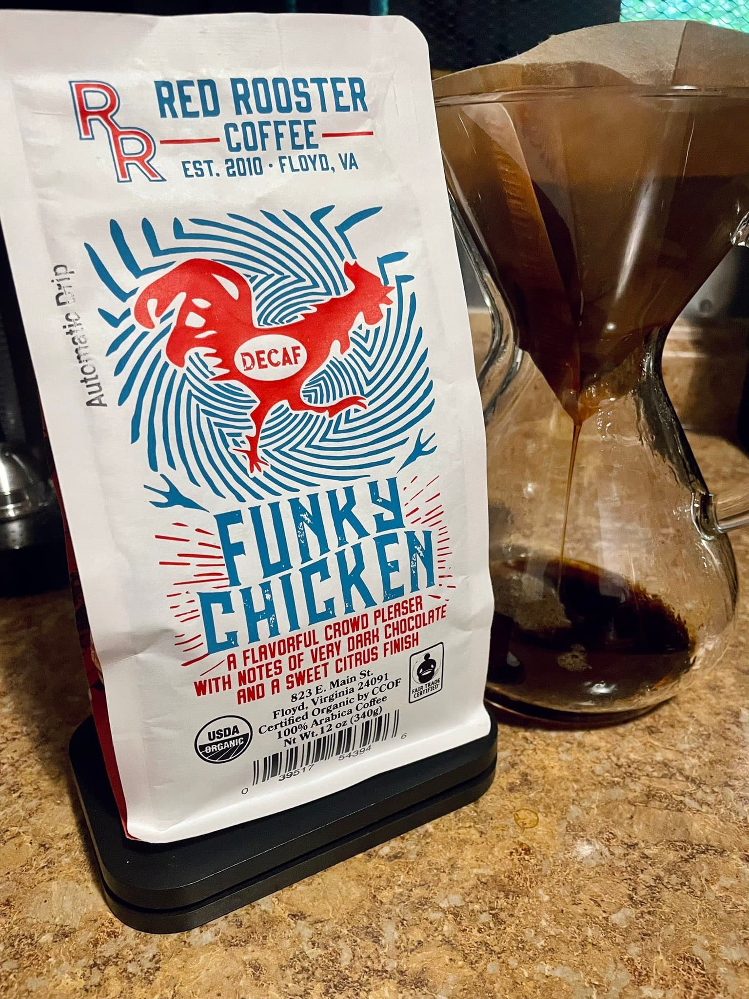 Organic Decaf Funky Chicken