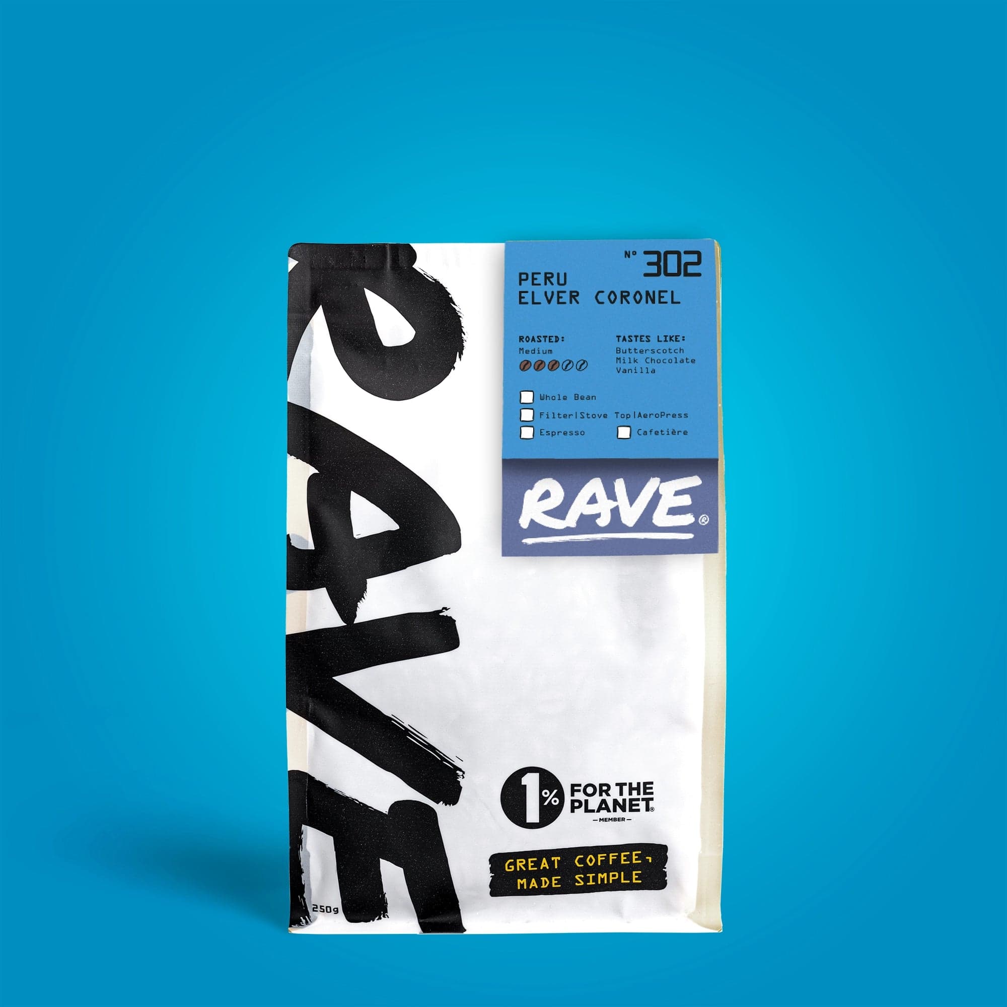 Peru Elver Coronel Nº 302 Small (250g) / Whole Bean