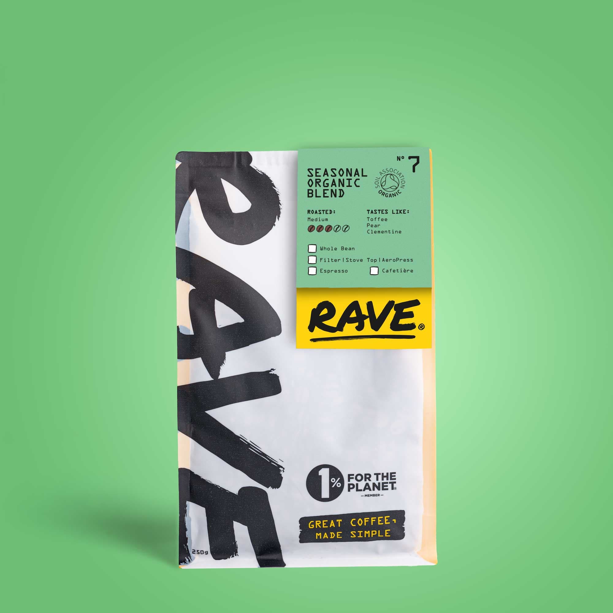 Seasonal Organic Coffee Blend Nº 7 Small (250g) / Whole Bean